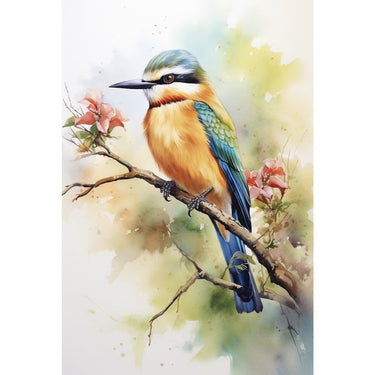 Realistic Bird Watercolor Canvas